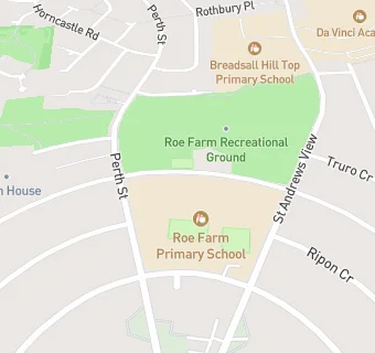 map for Roe Farm Primary School