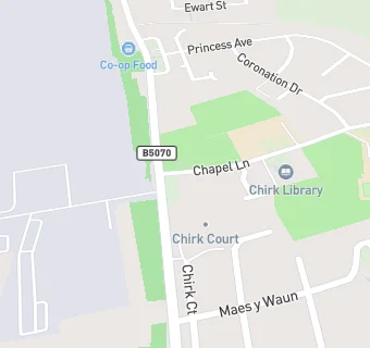 map for Chirk Community Lunch Club