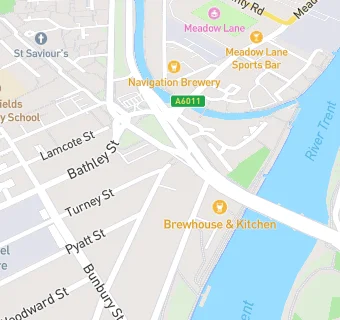 map for The Embankment Club Trent Bridge