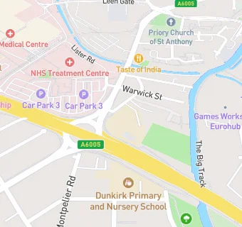 map for Nottingham University Academy of Science and Technology