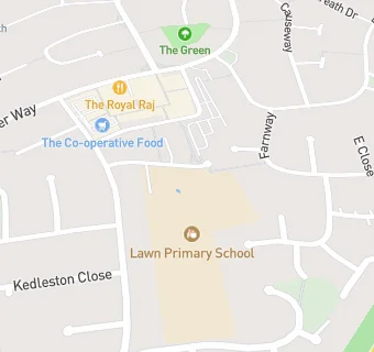 map for Lawn Primary School