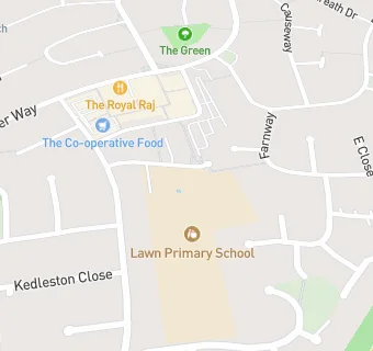 map for Lawn Primary School