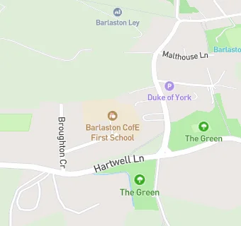 map for Barlaston CofE (VC) First School