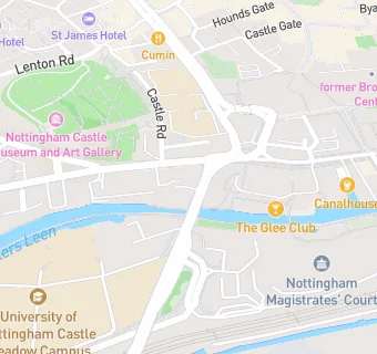 map for Nottingham Irish Centre