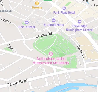 map for Nottingham Castle Café