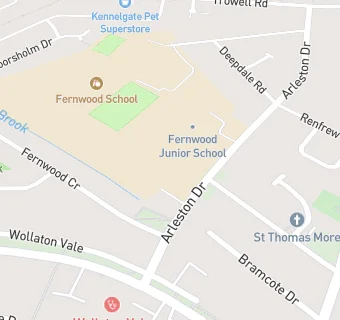 map for Fernwood Junior School