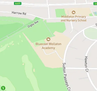 map for Bluecoat Wollaton Academy