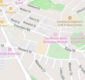 map for William Booth Primary and Nursery School