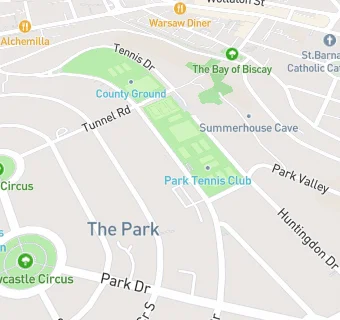 map for Nottingham Squash Rackets Club