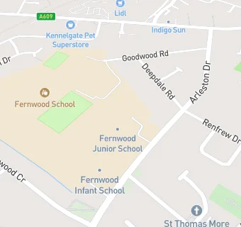 map for Fernwood Primary School