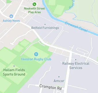 map for Ilkeston Rugby Club