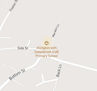 map for Allington with Sedgebrook Church of England Primary School