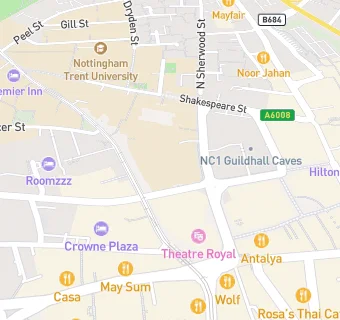 map for The Nottingham Trent University