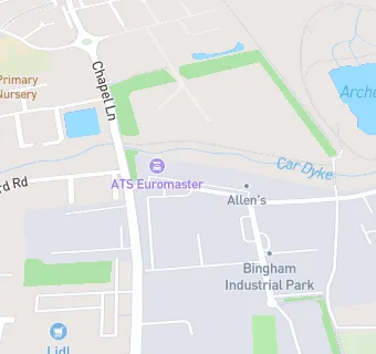 map for Bingham Town Football Club