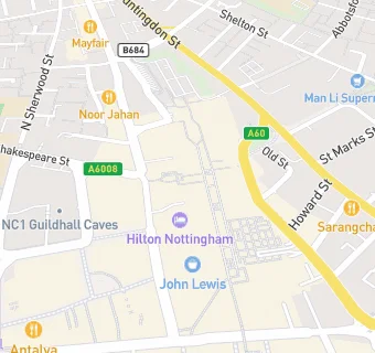 map for Nottingham Coffee Club