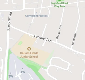 map for Hallam Fields Junior School