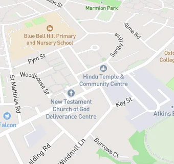 map for Hindu Temple and Community Centre