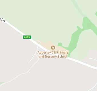 map for Adderley CofE Primary School