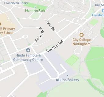 map for Forest Fields Sixth Form College