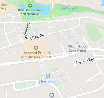 map for Ladywood Primary School