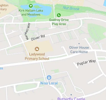 map for Ladywood Primary School