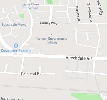 map for Beechdale Surgery