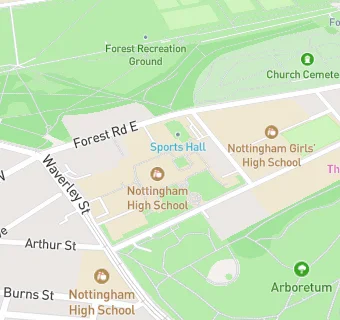 map for Nottingham High School