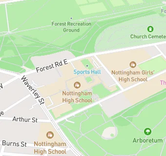 map for Nottingham High School