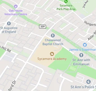 map for Sycamore Junior School