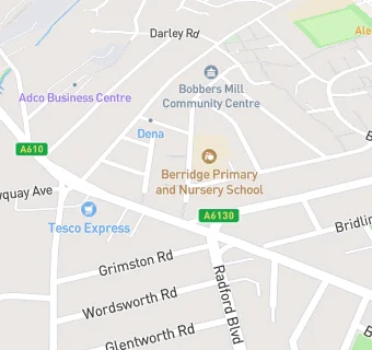 map for Berridge Junior School