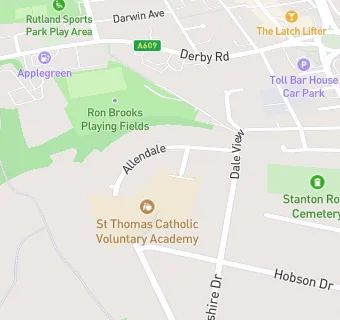 map for St Thomas Catholic Voluntary Academy