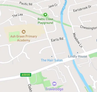 map for Ash Green Primary Academy