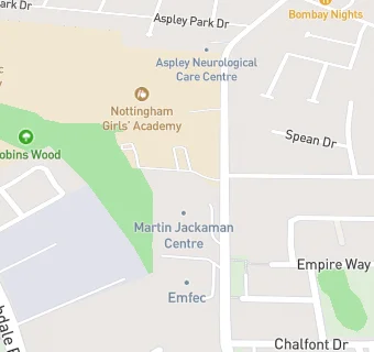 map for Aspley Wood School