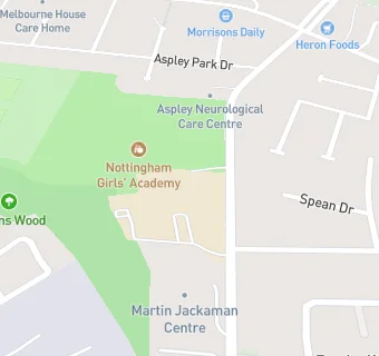 map for Nottingham Girls' Academy