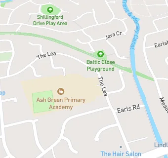 map for Ash Green Primary Academy