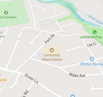 map for Larklands Infant School