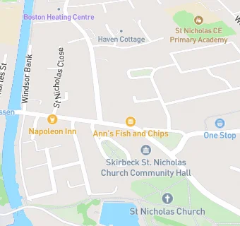 map for Ann's Fish and Chips