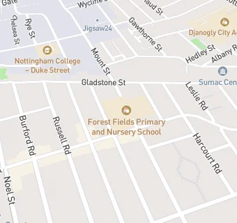 map for Forest Fields Primary and Nursery School