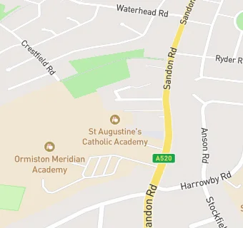 map for St Augustine's RC (A) Primary School