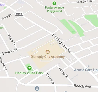 map for Djanogly City Academy Nottingham