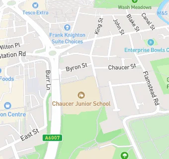 map for Chaucer Junior School