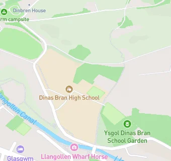 map for Dinas Bran High School