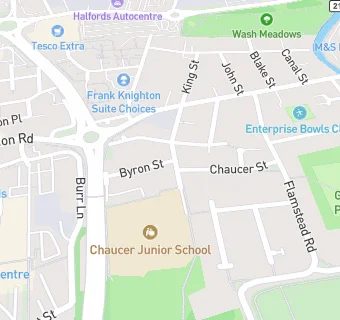 map for Chaucer Junior School