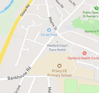 map for Hanford Court Care Home