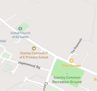 map for Stanley Common Primary School