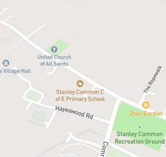 map for Stanley Common CofE Primary School