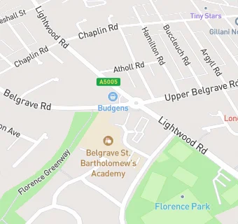 map for Belgrave St Barthomolews Academy