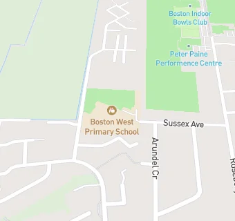 map for Boston West Primary School