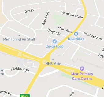 map for Weston Coyney Medical Practice