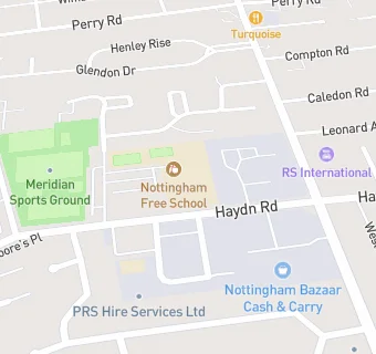 map for Nottingham Free School